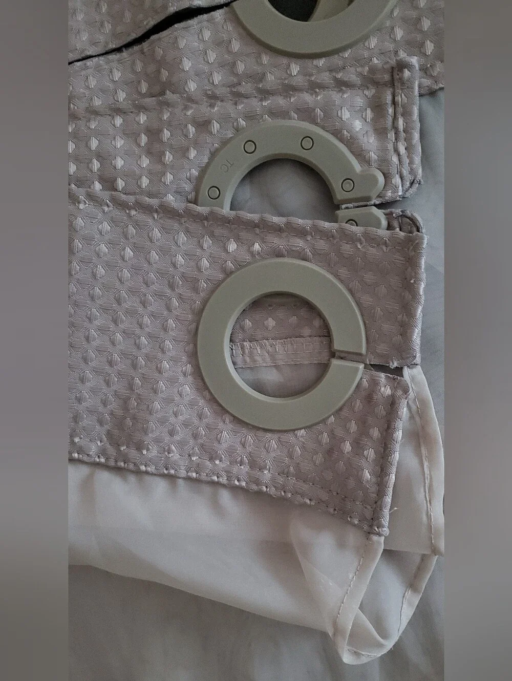 Hookless Mocha Waffle-Texture Shower Curtain With NWT Shower Curtain Liner